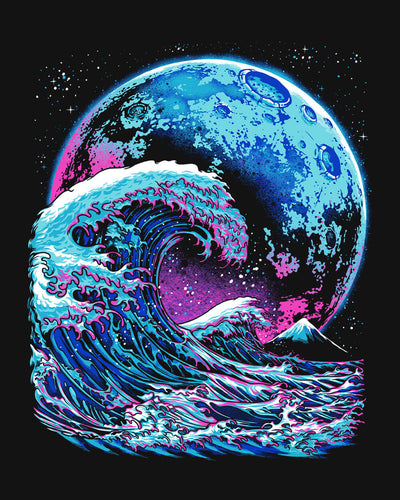 Tidal Surge Glow-in-the-Dark Long Sleeve Tee-Black-Swatch-Regular--Model---L