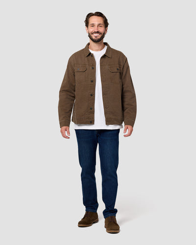 Tradesman Trucker Jacket - Non-Branded-Brown-Regular-Full--Model---L