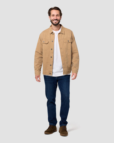 Tradesman Trucker Jacket - Non-Branded-Khaki-Regular-Full--Model---L