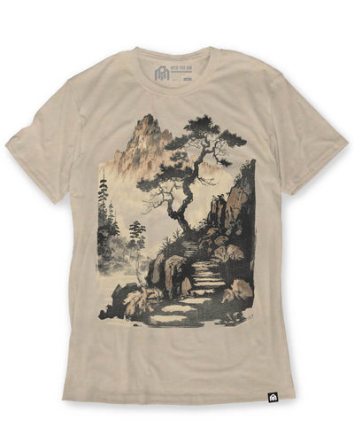 Tranquil Ascent Tee-Cream-Regular-Mock--Model---L
