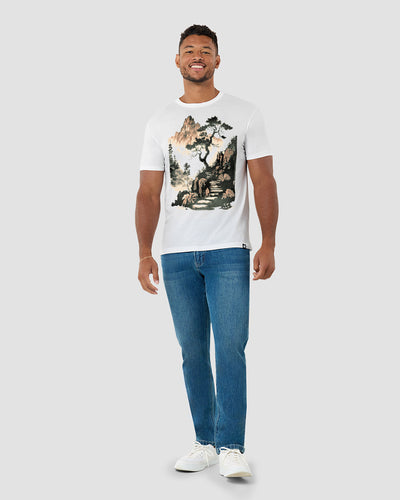 Tranquil Ascent Tee-White-Regular-Full--Model
