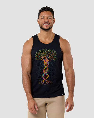 Tree of Life Tank-Black-Regular-Front--Model---L
