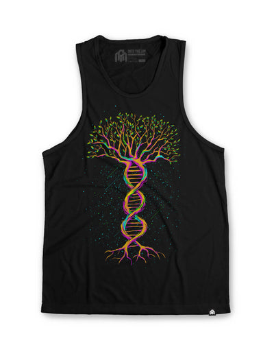 Tree of Life Tank-Black-Regular-Mock--Model---L