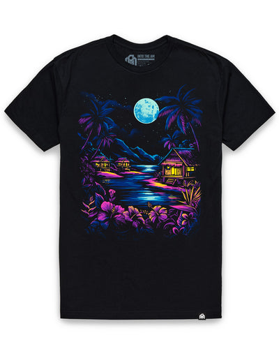 Tropic Cove Tee-Black-Regular-Mock--Model---L