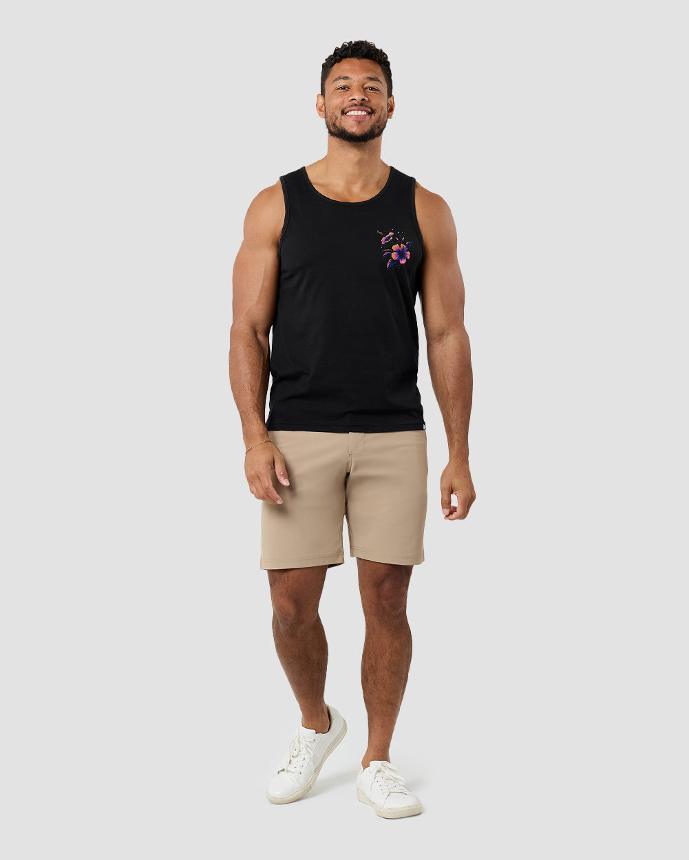 Tropic Night Tank-Black-Regular-Full--Model---L