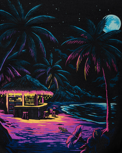 Tropic Night Tank-Black-Regular-Detail--Model---L