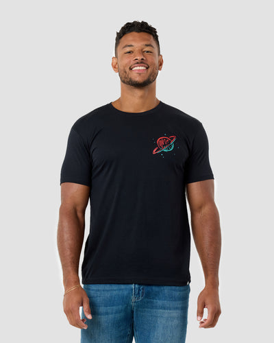 Universal Love II Glow-in-the-Dark Tee-Black-Regular-Front--Model---L