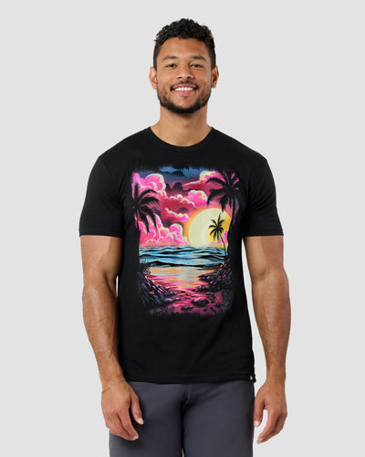 Vibrant Bay Tee-Black-Regular-Front--Model---L