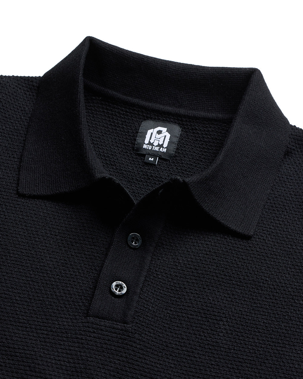 Vista Sweater Polo-Black-Regular-Front