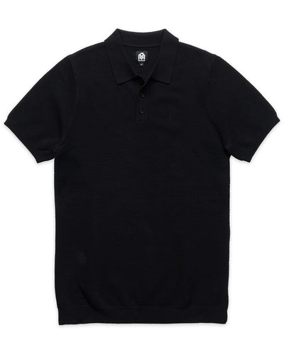Vista Sweater Polo-Black-Regular-Mock