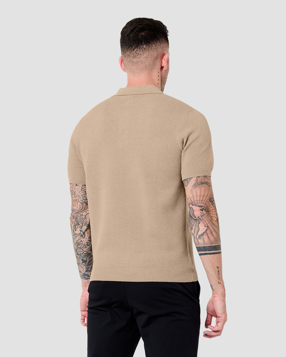 Vista Sweater Polo-Cream-Regular-Front