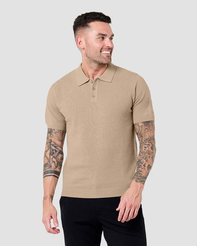 Vista Sweater Polo-Cream-Regular-Front