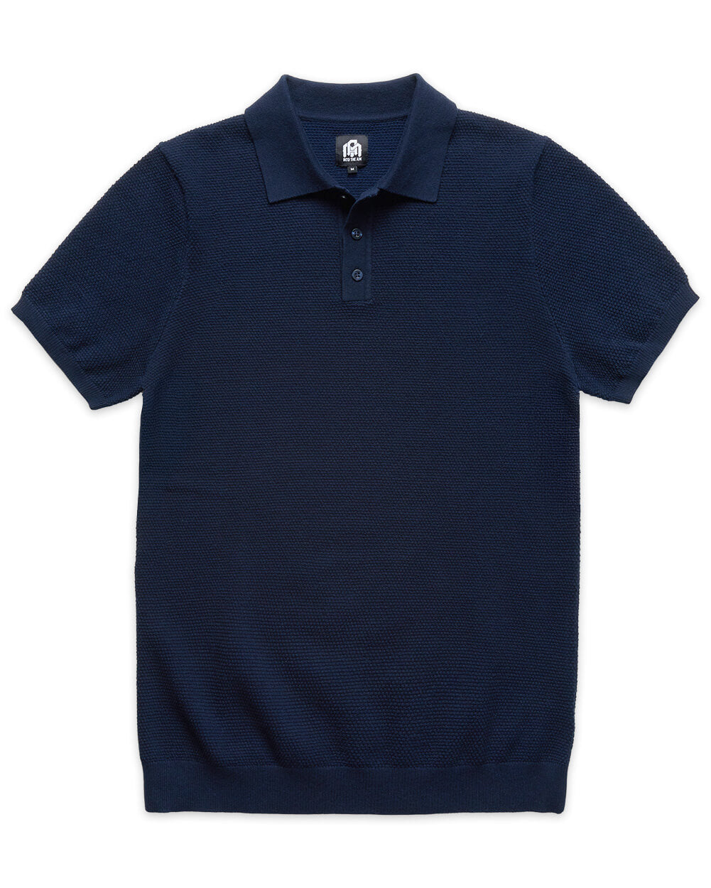 Vista Sweater Polo-Navy-Regular-Mock