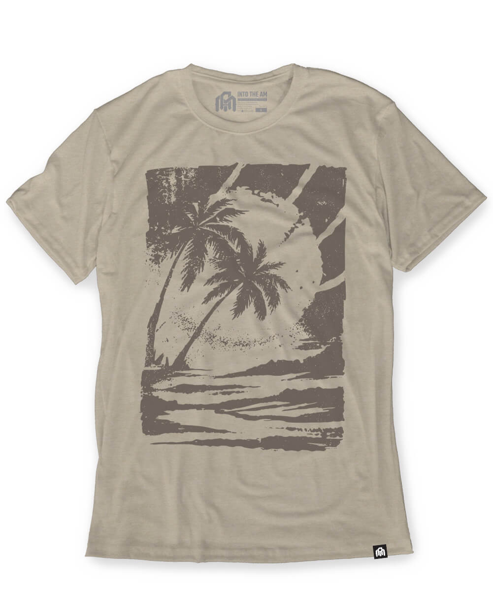 Warm Tides Tee-Heather Tan-Regular-Mock--Model---L
