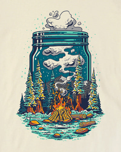 Wild Retreat Tee-Natural-Regular-Swatch--Model---L