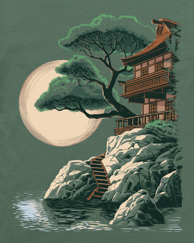 Zen Overlook Tee-Royal Pine-Regular-Swatch--Model---L