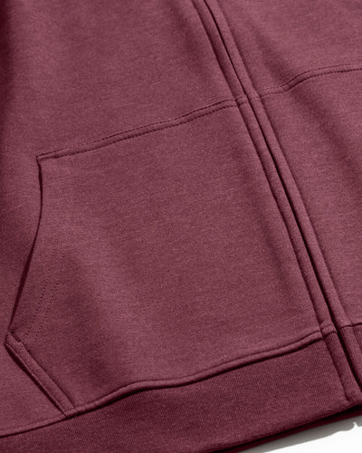 Zip-Up Hoodie - Non-Branded-Maroon-Regular-Detail3--Zach---L