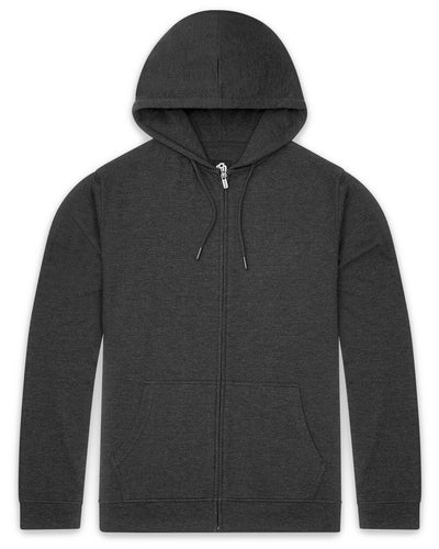 Zip-Up Hoodie - Non-Branded-Charcoal-Mock
