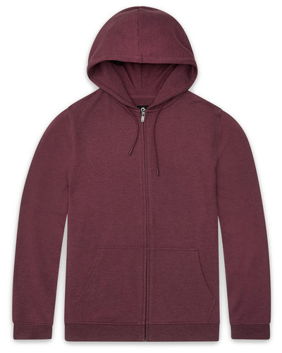 Zip-Up Hoodie - Non-Branded-Maroon-Regular-Mock--Zach---L