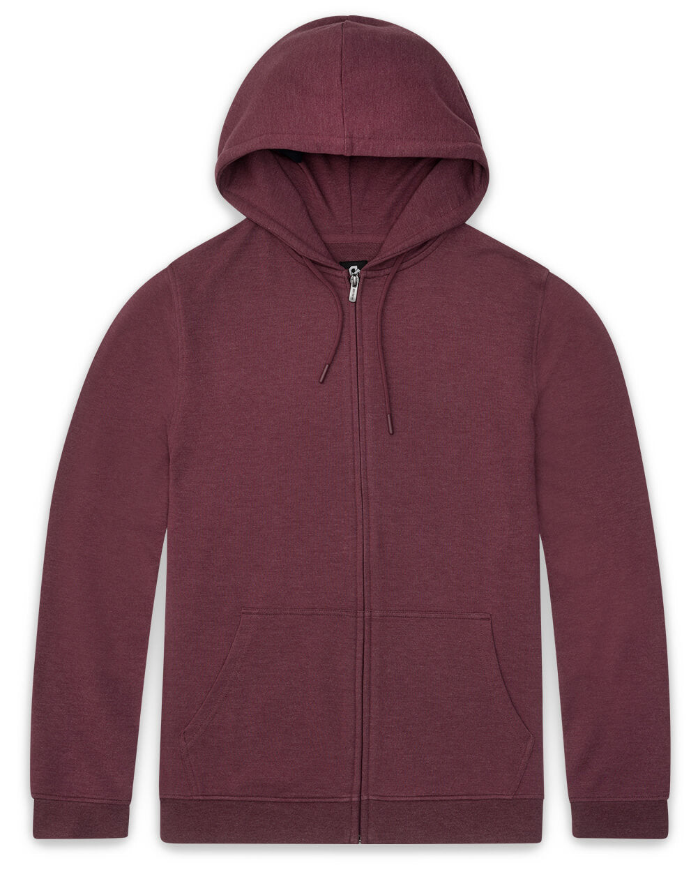 Zip-Up Hoodie - Non-Branded-Maroon-Regular-Mock--Zach---L