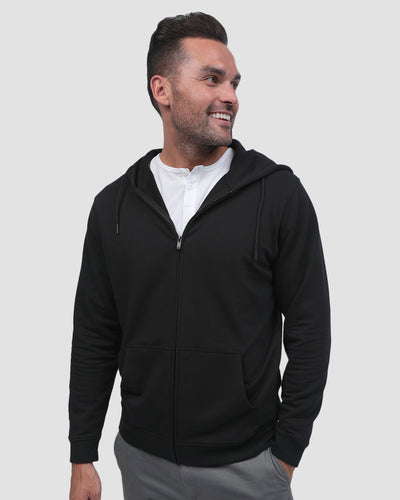 Zip-Up Hoodie - Non-Branded-Black-Front1--Zach---L