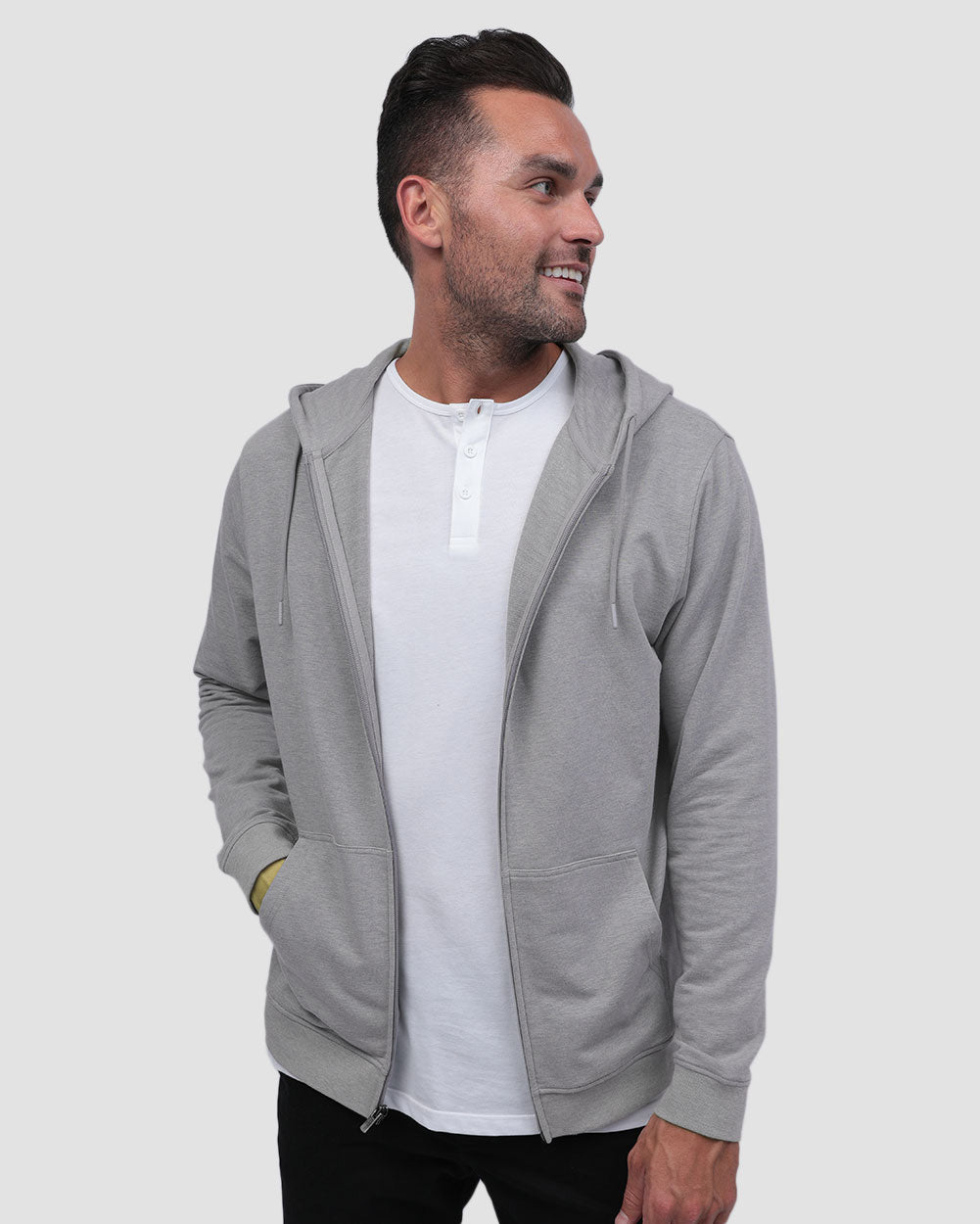 Zip-Up Hoodie - Non-Branded-Grey-Front2--Zach---L