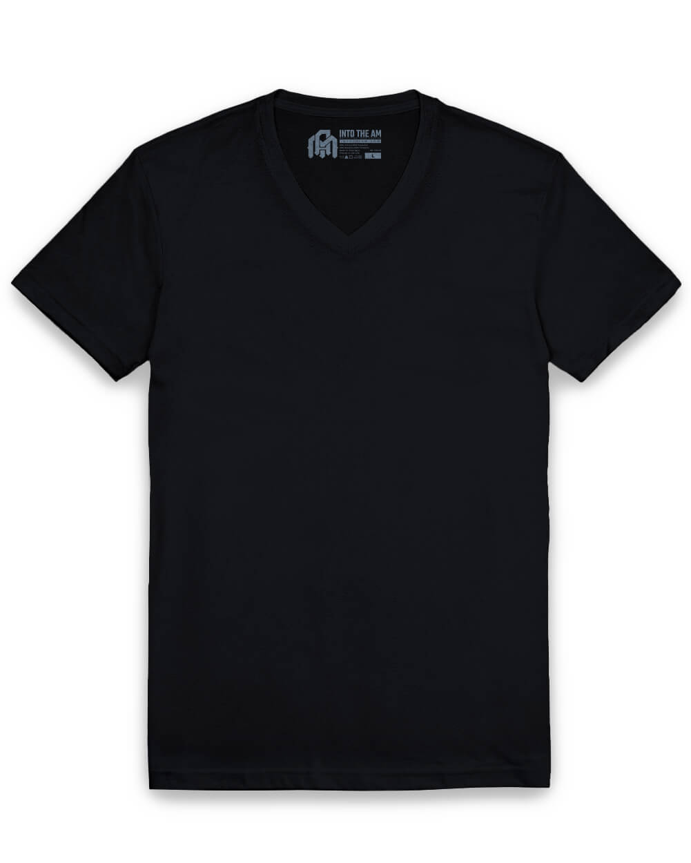 V-Neck Tee - Non-Branded-Black-Tall-Regular-Mock--Model---L