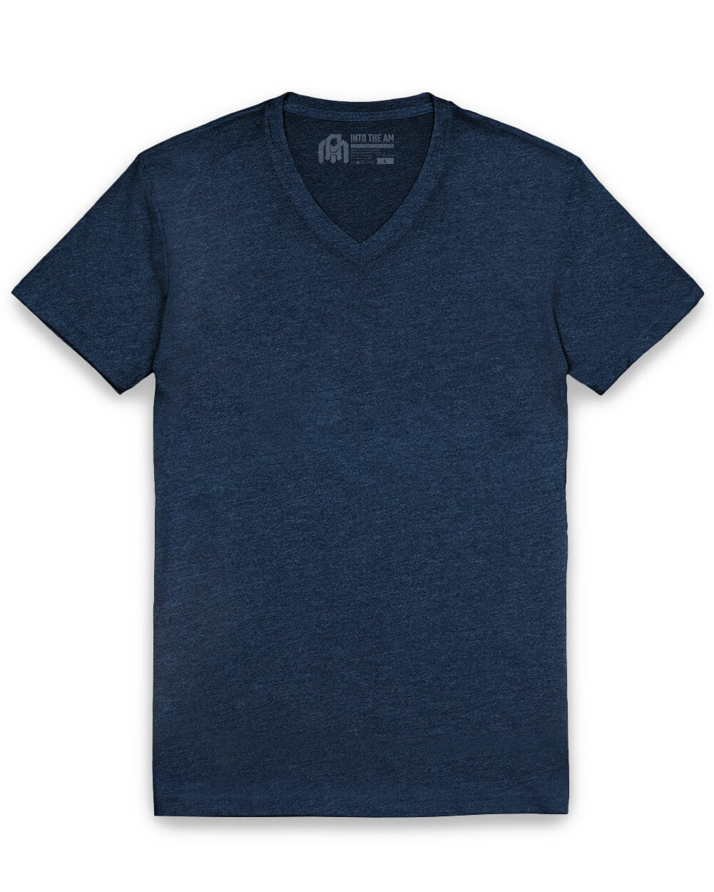 V-Neck Tee - Non-Branded-Navy-Tall-Regular-Mock--Model---L