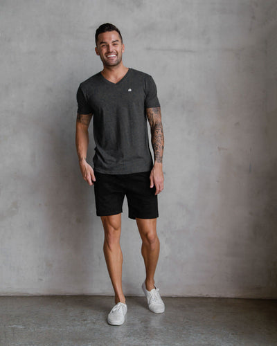 Basic V-Neck Tee-Charcoal-Full--Zack---L-Regular