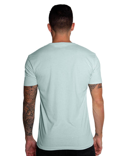 Basic V-Neck Tee-Light Blue-Back--Zack---L-Regular