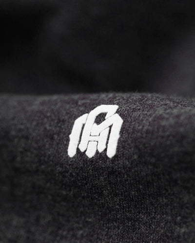 Basic V-Neck Tee-Charcoal-Detail-Regular