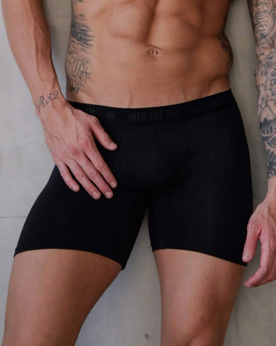Everyday Boxer Briefs - 5"-Black-Front--Model---L