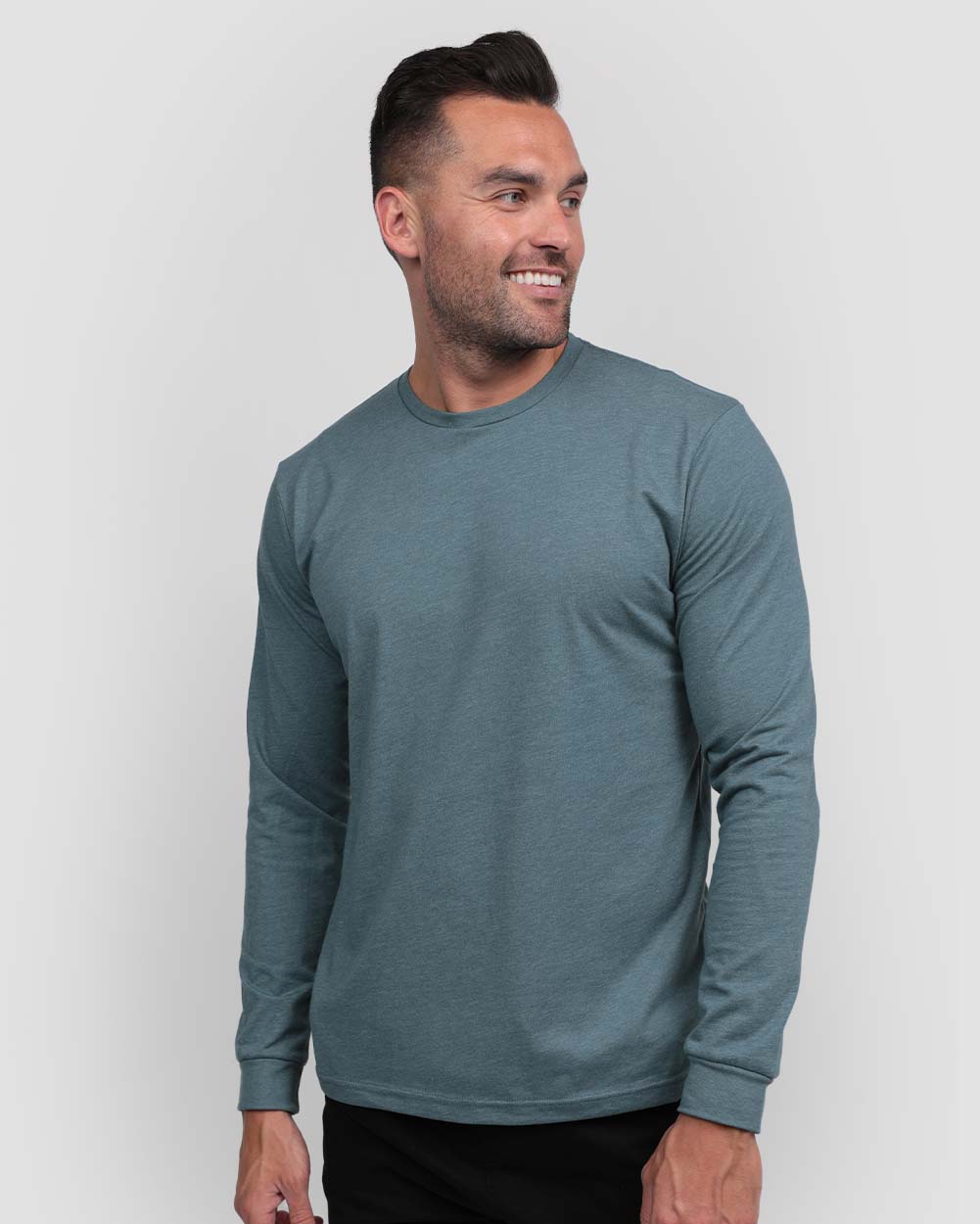 Long Sleeve Tee - Non-Branded-Regular-Indigo-Front--Zach---L
