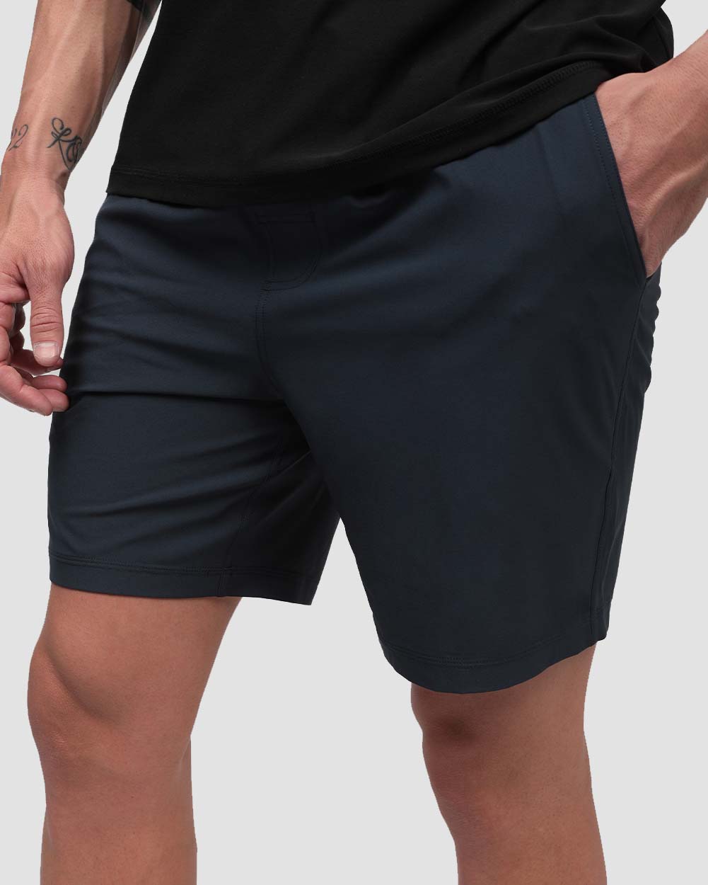 Active Shorts - Non-Branded-Navy-Regular-Side--Model---L