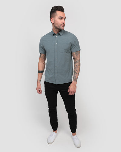 Essential Button Up-Indigo-Full--Zach---L