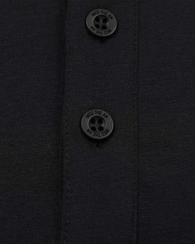 Essential Henley Tee-Black-Detail 2