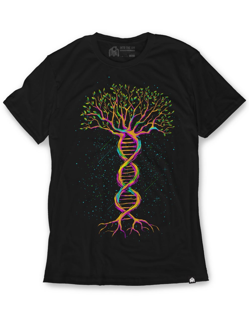 Tree of Life Tee-Black-Regular-Mock--Model---L