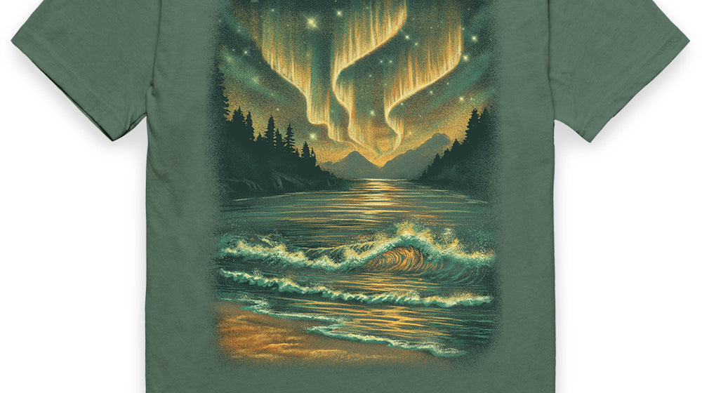 INTO THE AM Aurora Lake graphic tee for men