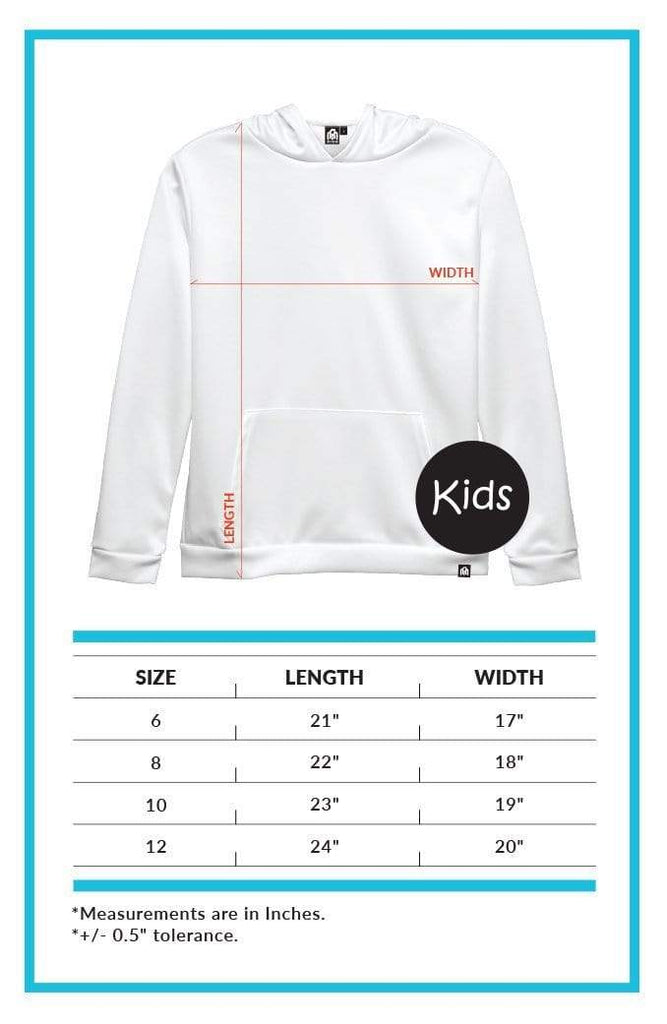 Kids Pullover Size Chart