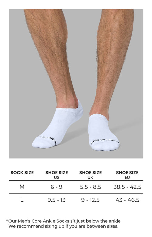 Ankle Socks Size Chart