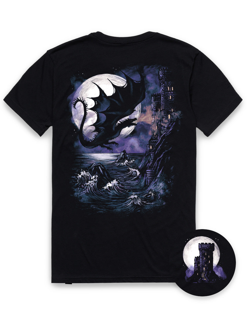 Midnight Siege Tee-Black-Regular-Mock--Model