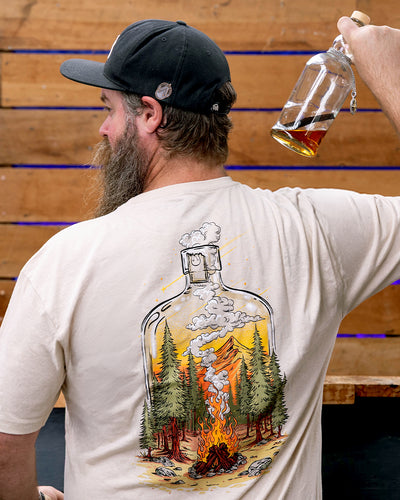 Nature Distilled Tee-Cream-Regular-Front--Model---L