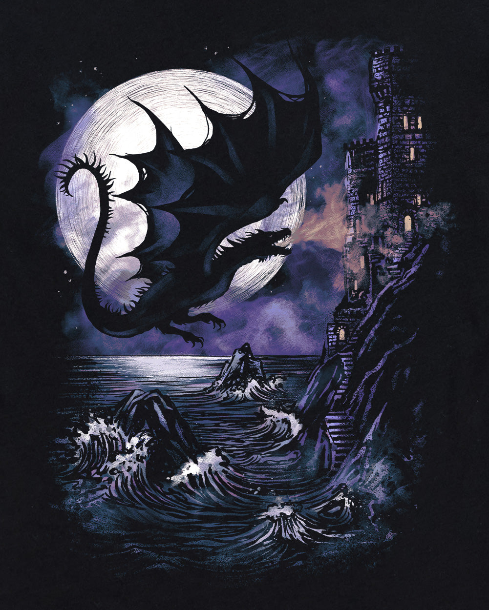 Midnight Siege Tee-Black-Regular-Swatch--Model