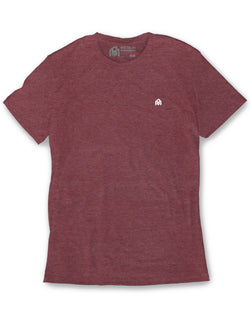 Basic Tee - Branded-Heather Maroon-Regular-Mock--Model---M