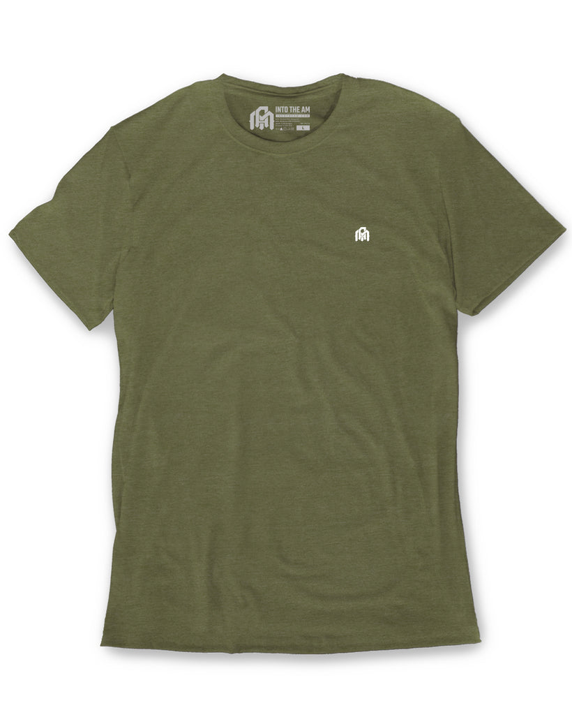 Basic Tee - Branded-Olive Green-Regular-Mock--Model---M