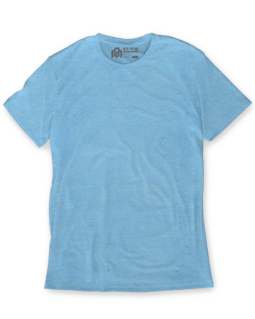 Basic Tee - Non-Branded-Heather Columbia Blue-Regular-Mock--Model---M