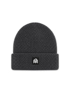 Waffle Knit Beanie-Charcoal-Regular-Mock