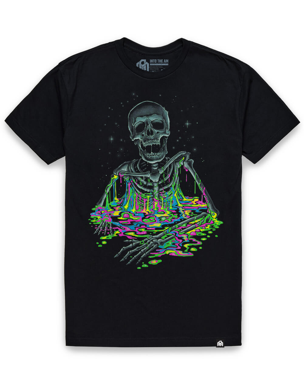 Acid Bones Glow-in-the-Dark Tee-Black-Regular-Mock--Model---L