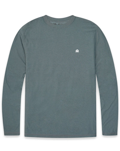 Long Sleeve Active Tee - Branded-Indigo-Front