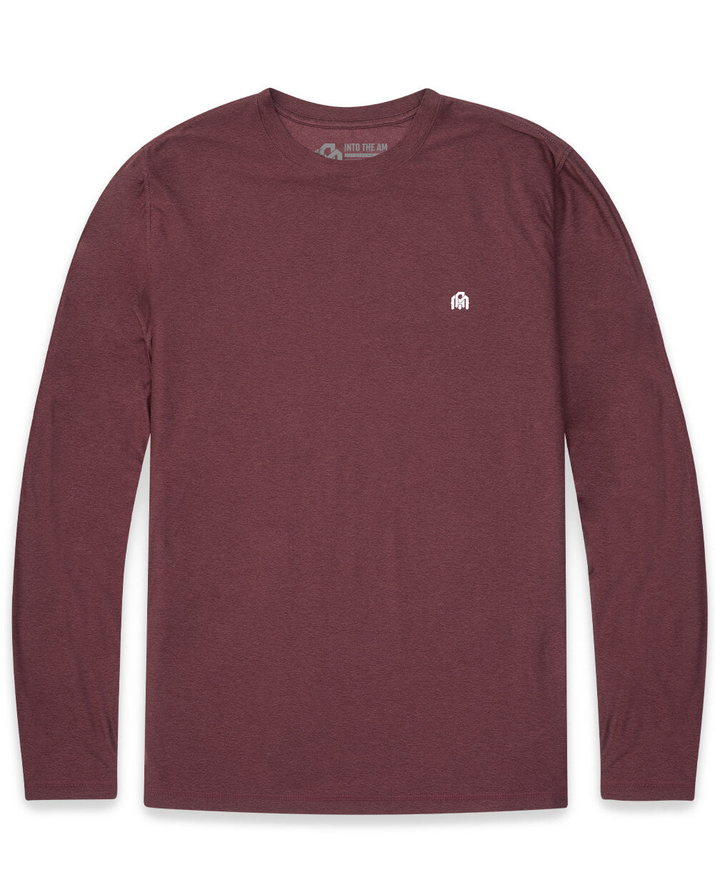 Long Sleeve Active Tee - Branded-Maroon-Regular--Mock--Model---L